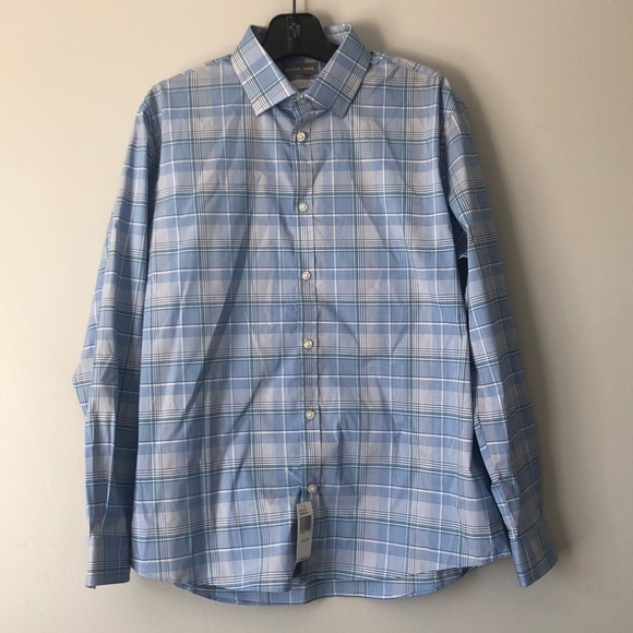 NWT Michael Kors men’s slim fit plaid shirt - Picture 1 of 5